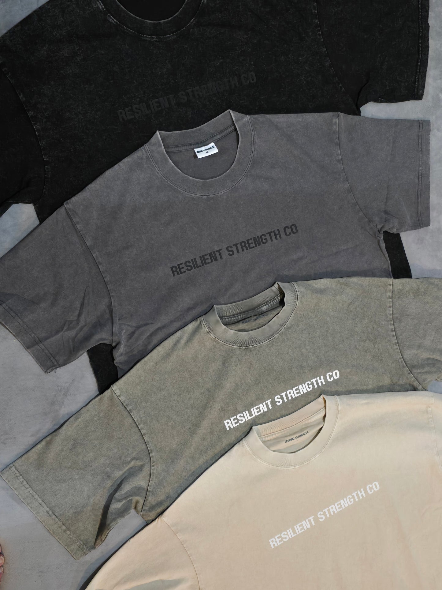 Oversized Acid Wash Tee- Beige