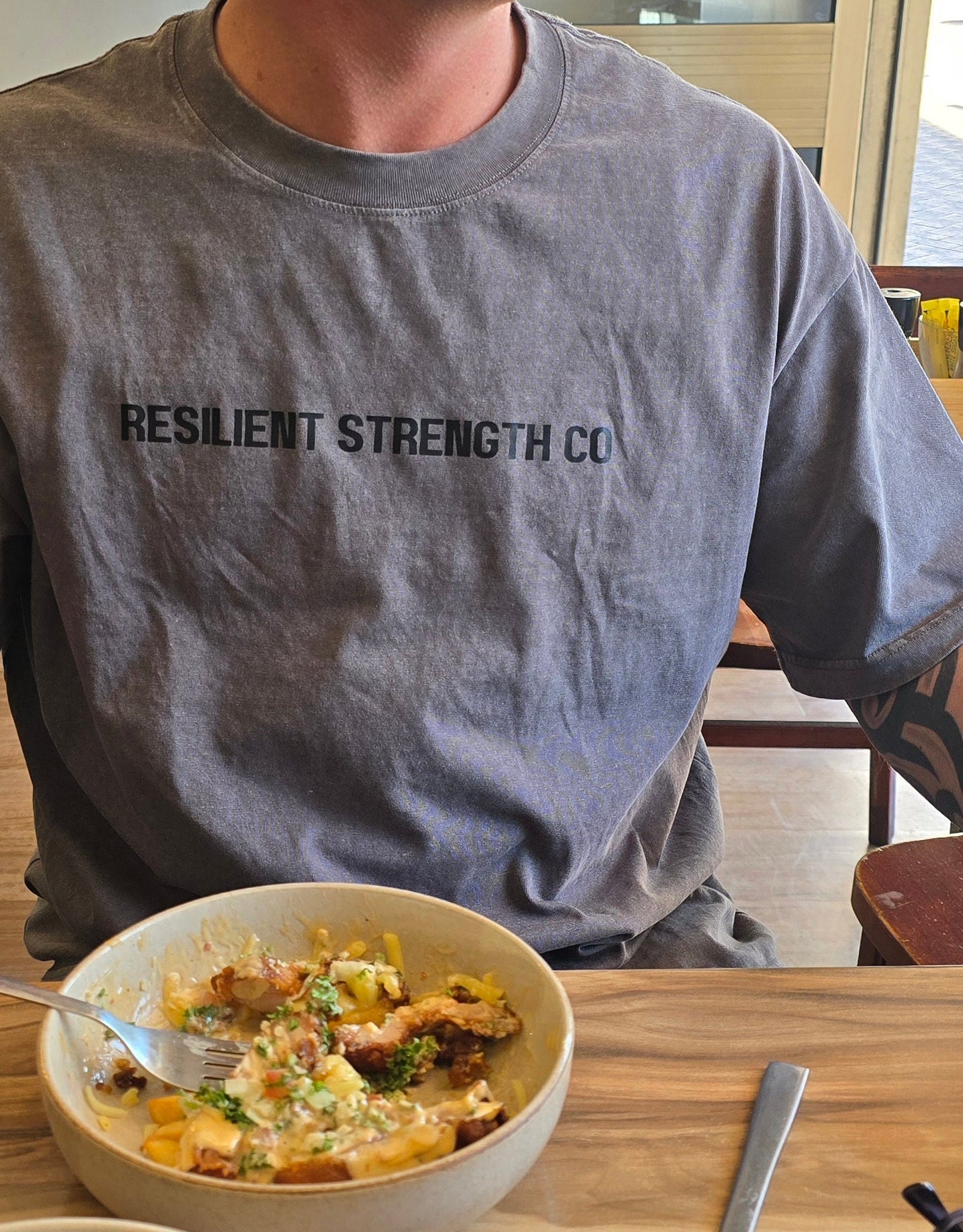 Oversized Acid Wash Tee- Stone