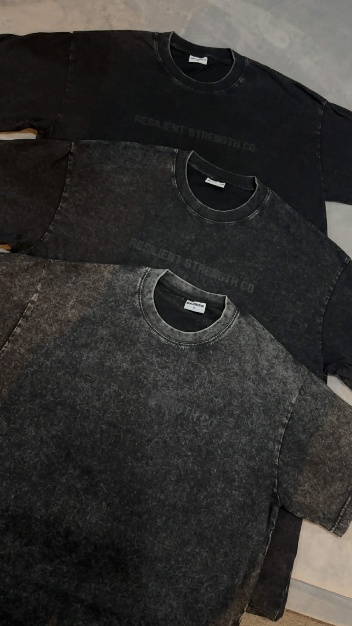 Oversized Acid Wash Tee- Charcoal