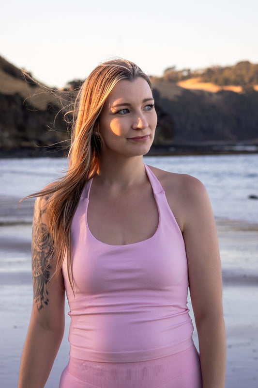 Contour Halter Neck - Light Pink