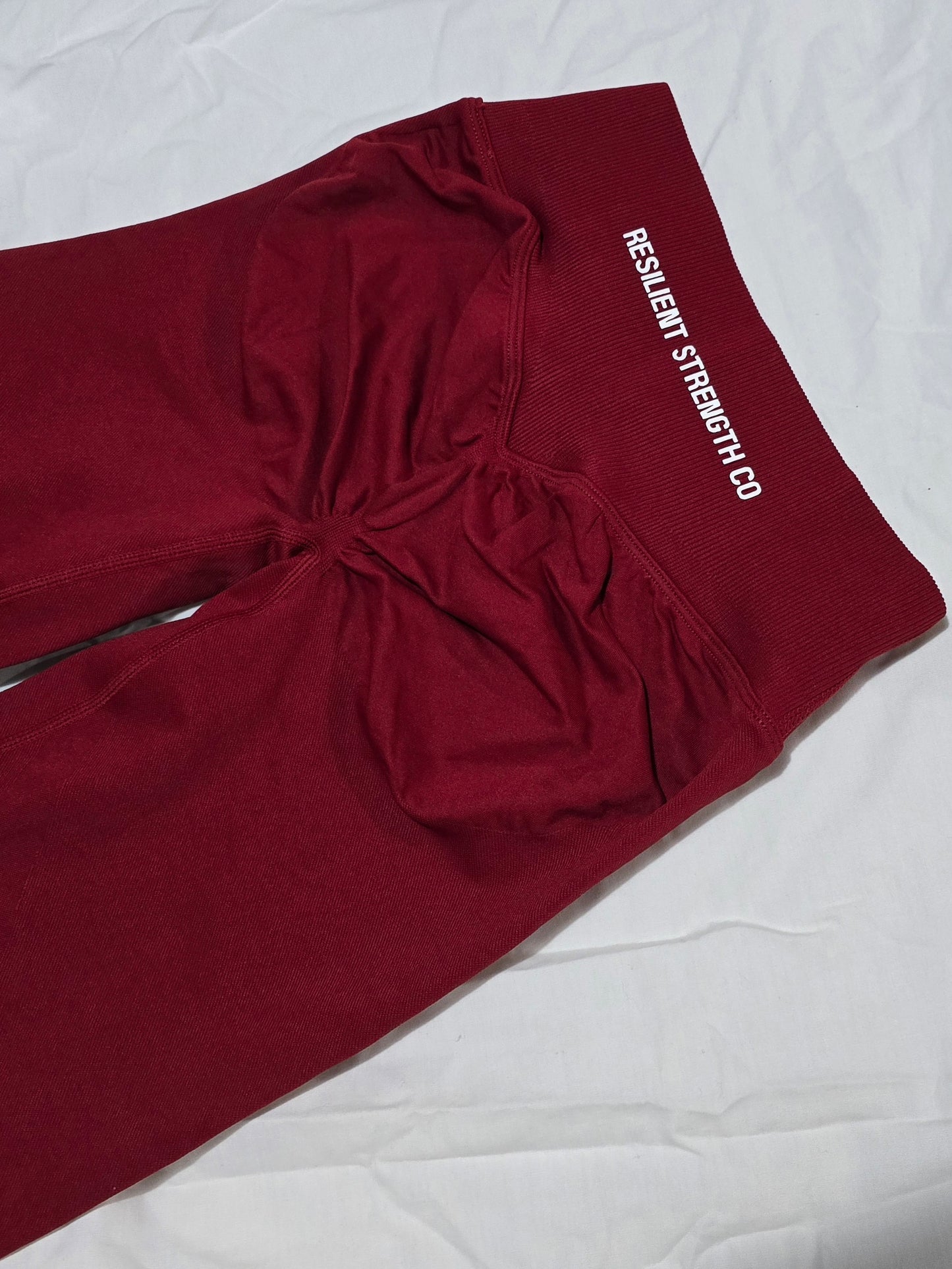 V-Front Flow Leggings - Deep Red