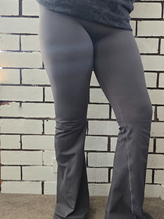Contour Flare Leggings - Charcoal Grey