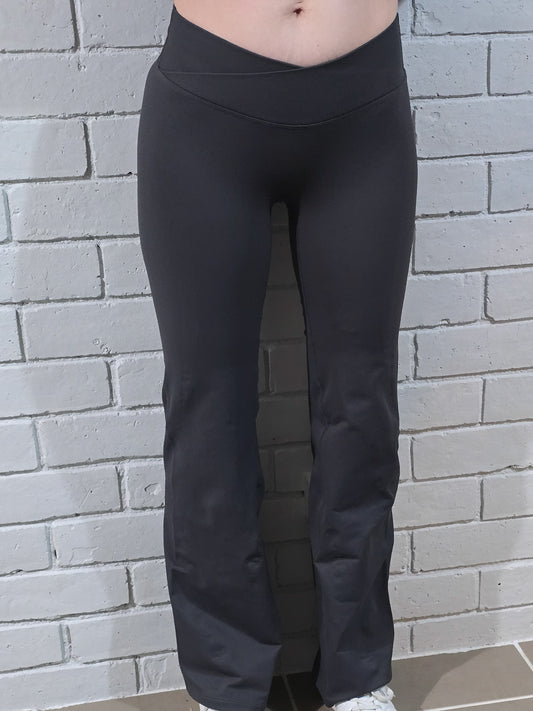 V-Front Flow Leggings - Charcoal Grey